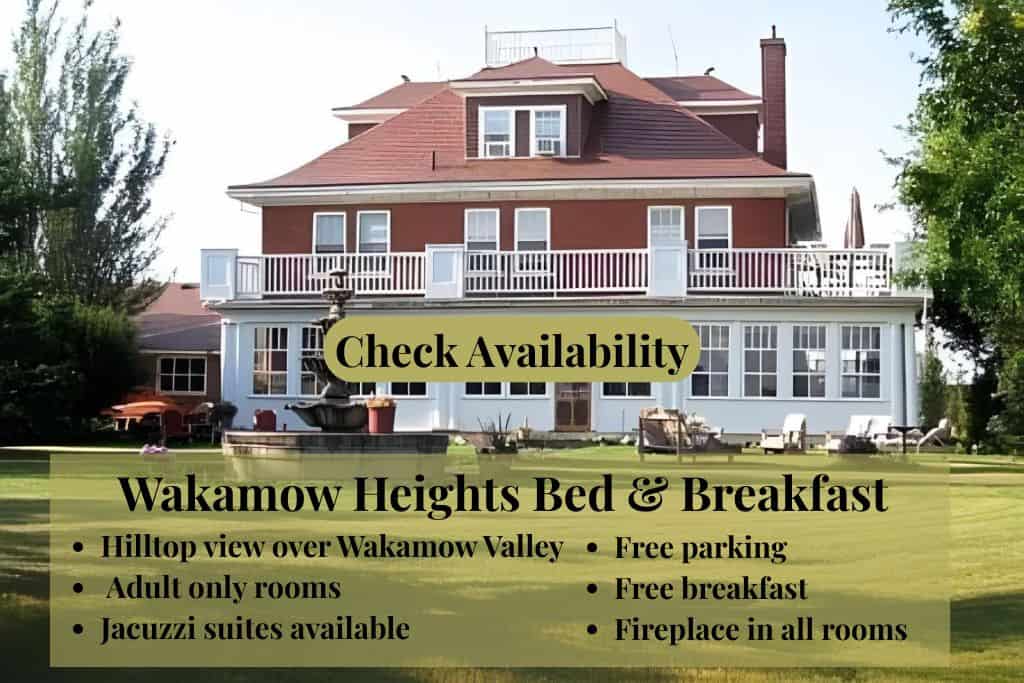 Moose Jaw on a Budget Victorian style Airbnb with text over top of it telling its name and features, with a button saying to check availability showing places to stay in Moose Jaw on a budget.