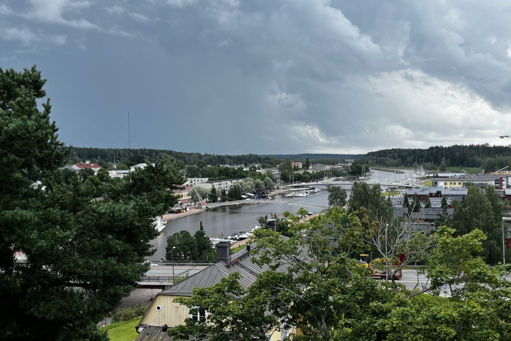 View of Porvoo and River from the ruins of Iso Linnamäki