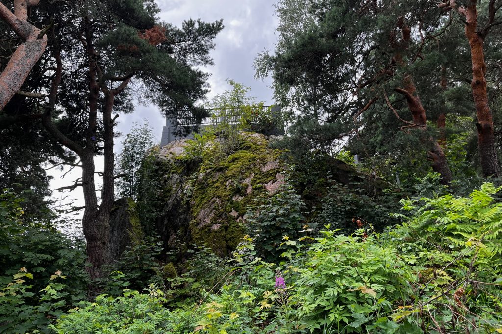 view form below of Iso Linnamaki- former Porvoo medieval fortress