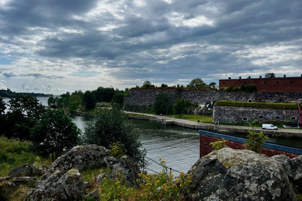 View of the canal and fortress walls 