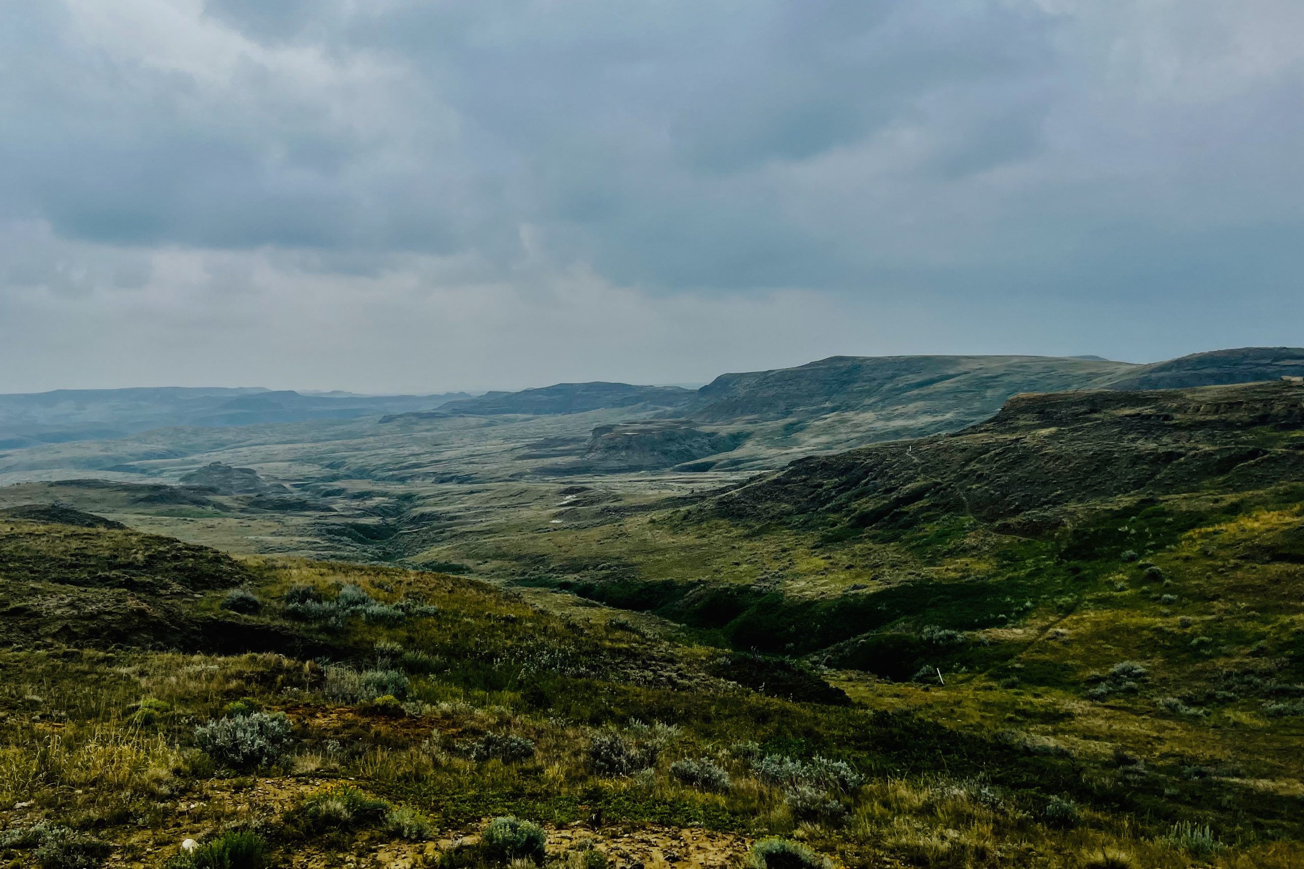 Big Muddy Badlands Saskatchewan The trail of Valley of 1000 Devils running through the valley