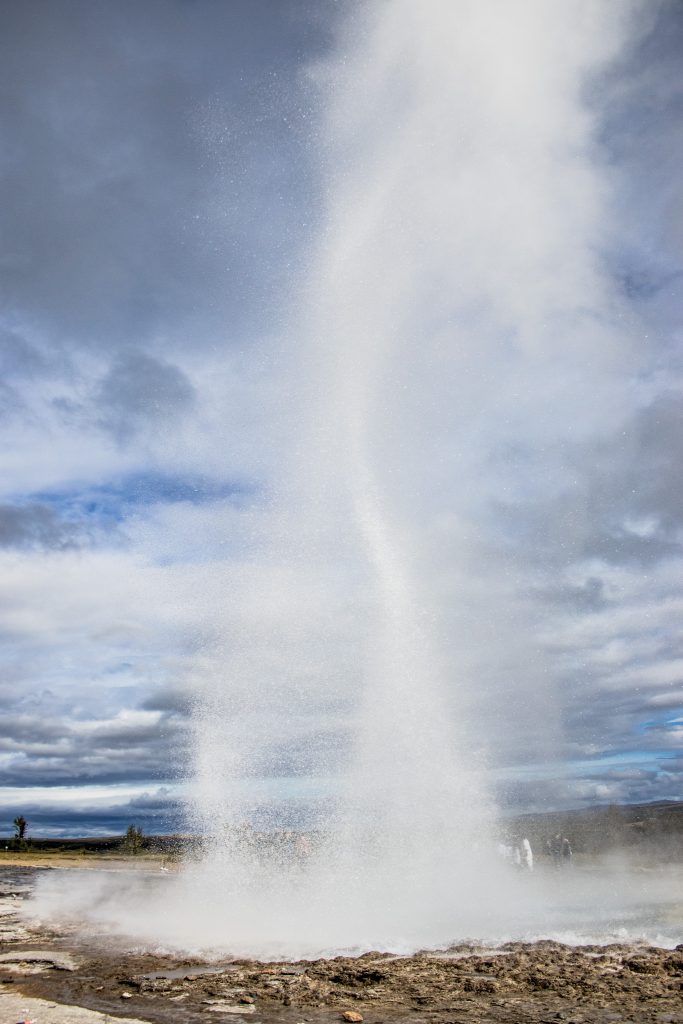 Stokkur Geyser erupting every 5-10 minutes in Iceland's Golden Circle