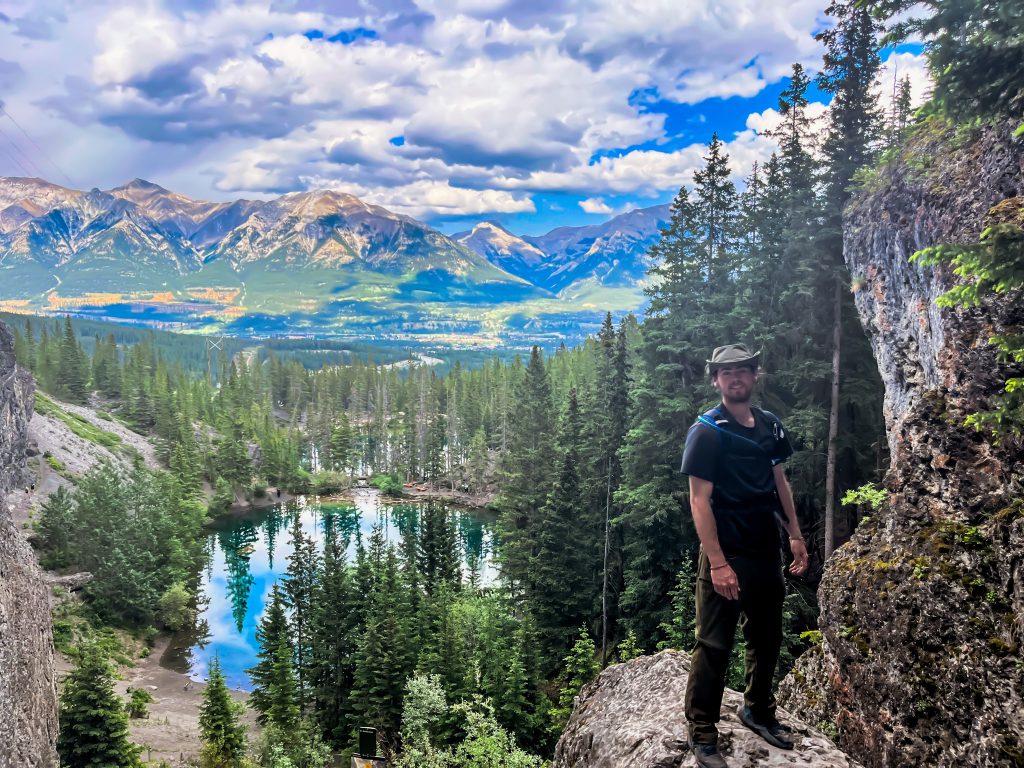 Overlook above Grassi Lakes from the Climber's Access Trail