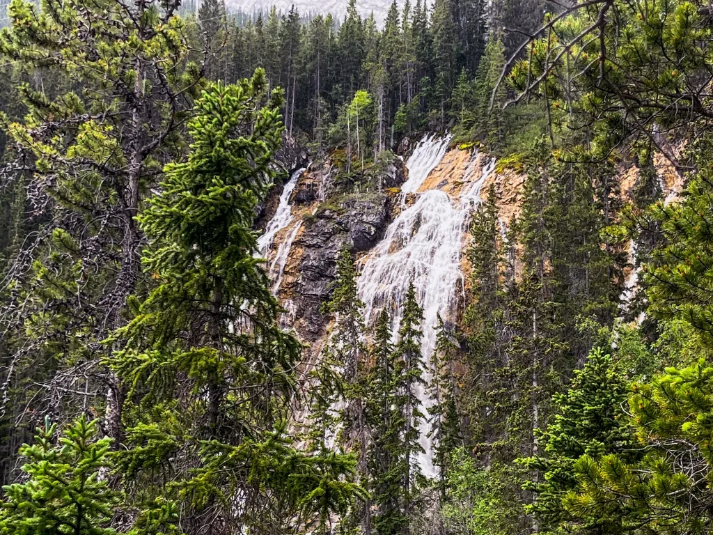 Waterfall along the Grassi Lakes Interpretive Trail 