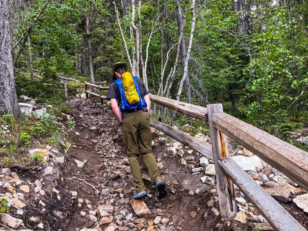 Rocky section of the Grassi Lakes Interpretive Trail